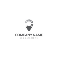Loading map pin logo template