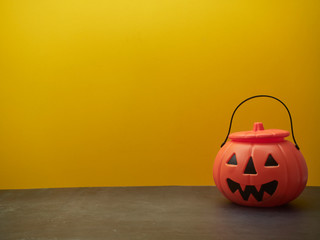 Halloween decorations with pumpkins