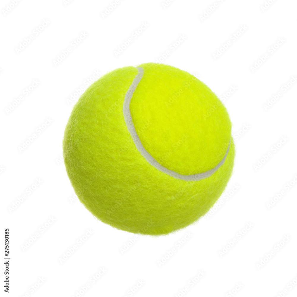 Wall mural tennis ball isolated on a white background.