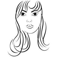 Linear Portrait Girl