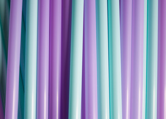 Fototapeta premium Electric lilac and mint straws.
