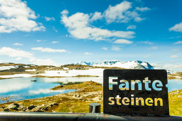 Mountains landscape. Norwegian route Sognefjellet