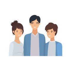 Obraz premium group of people in white background avatar character