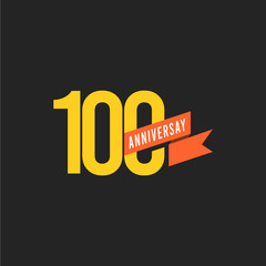 100 Years Anniversary Vector Template Design Illustration