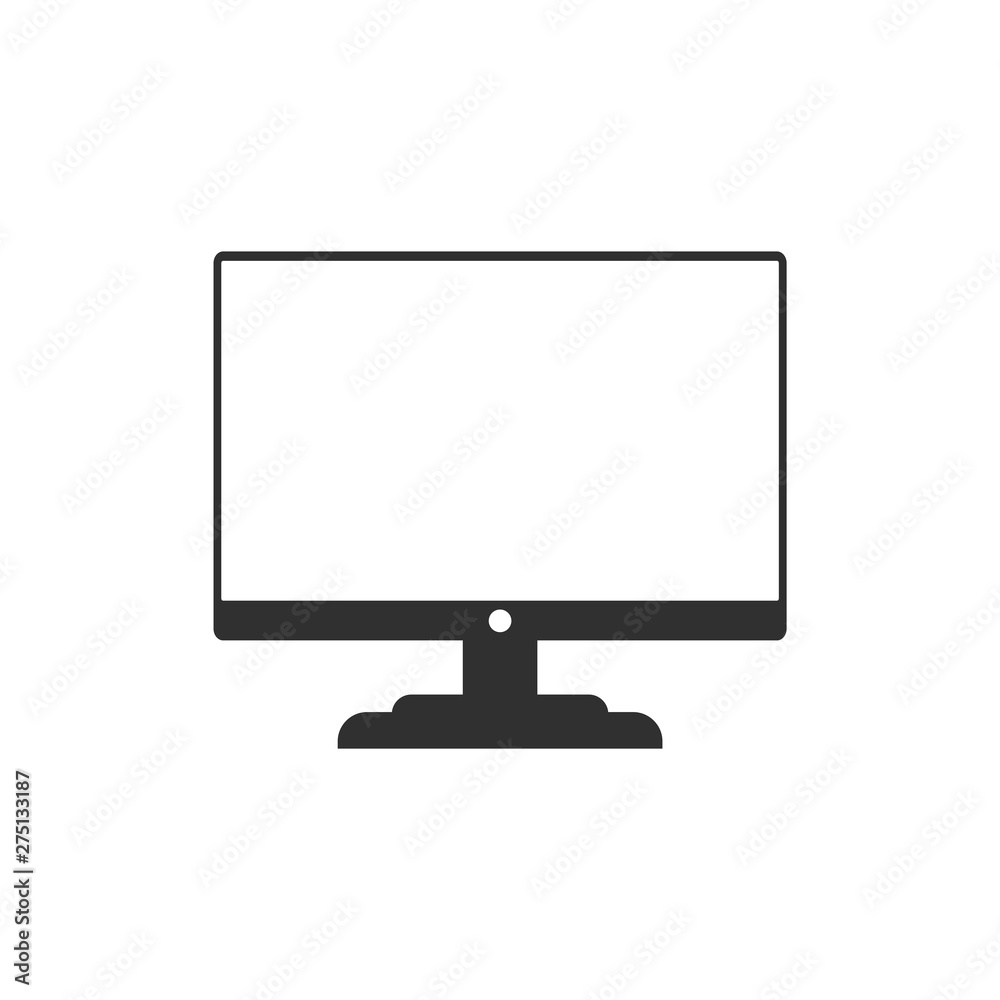 Leinwandbilder computer monitor icon template black color editable. flat pc style vector sign isolated on white bac