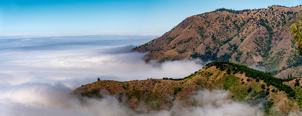 Clouds around Mountains from View