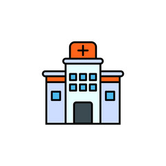 Hospital vector icon sign symbol
