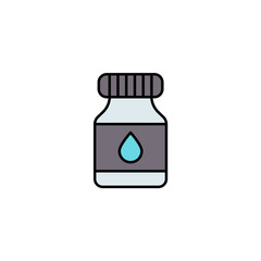 Ink pot vector icon sign symbol