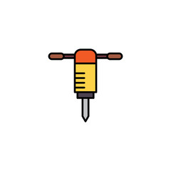 Jackhammer vector icon sign symbol