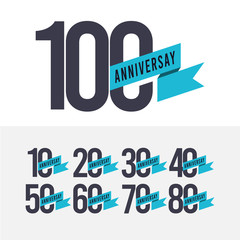 100 Years Anniversary Vector Template Design Illustration