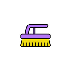 Scrub brush vector icon sign symbol