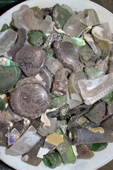 Dirty cullet, waste broken glass