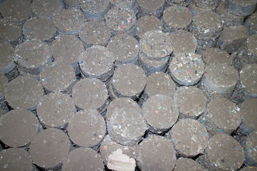 solid waste compressed fuel briquettes