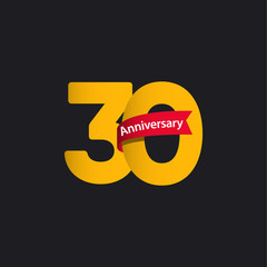 30 Year Anniversary Celebration Vector Template Design Illustration