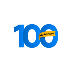 100 Years Anniversary Vector Template Design Illustration