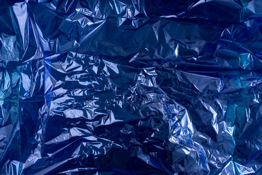 Blue Cellophane Paper Background Texture