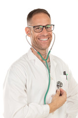 Handsome doctor with glasses