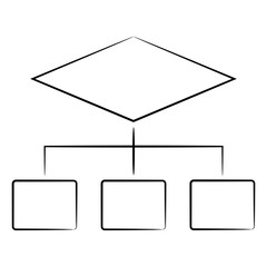 hand drawn diagram and organization chart template