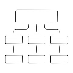 hand drawn diagram and organization chart template