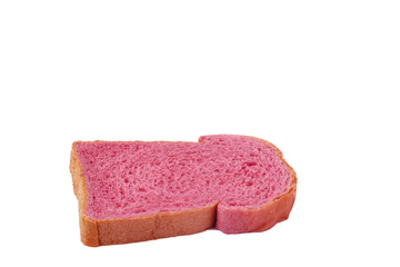 Beetroot bread  isolate white background