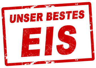 nlsb613 NewLongStampBanner nlsb - german banner - Aufkleber - Unser bestes EIS: Stempel - einfach / rot / Druckvorlage - DIN A2, A3, A4 - new-version - xxl g7920