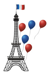 France eiffel tower design vector illustration