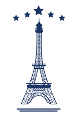 Fototapeta na wymiar France eiffel tower design vector illustration