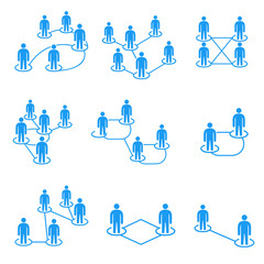 connecting people, social media circle diagram