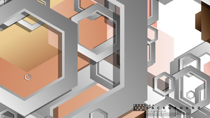 Abstract geometric background with hexagons skin color composition. Vector illustration