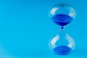 colored retro hourglass to measure time