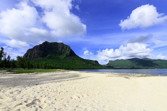 Le Morne landscape Mauritius island