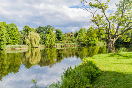 Pond In Sanssouci Park In Potsdam, Germany