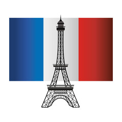 France eiffel tower design vector illustration