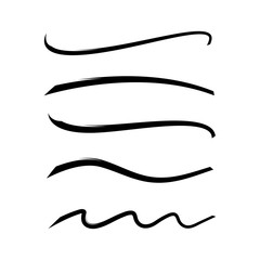 hand lettering lines, signature lines vector