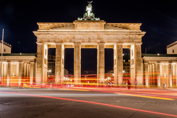 Dusk at the Brandenburger Tor (Brandenburg Gate) in Berlin, Germany