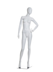 Beautiful female mannequin isolated on white background