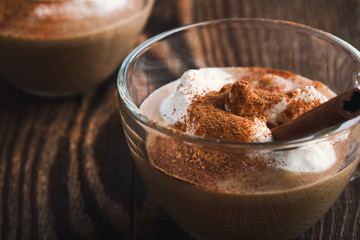 Pumpkin spice latte with whipped cream