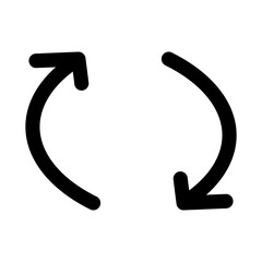 exchange arrow - minimal line web icon. simple vector illustration. concept for infographic, website or app.