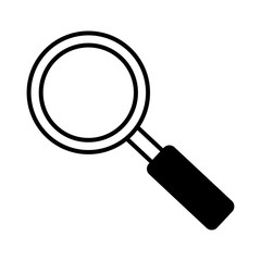 magnifying glass searching on white background