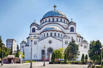 Fototapeta na wymiar Church of Saint Sava, Belgrade, Serbia