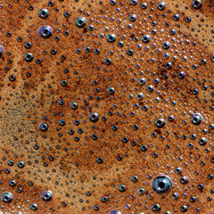 texture foam coffee closeup top view