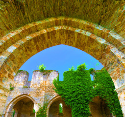 France,, île de france, Chevreuse Valley : Vaux de Cernay abbey