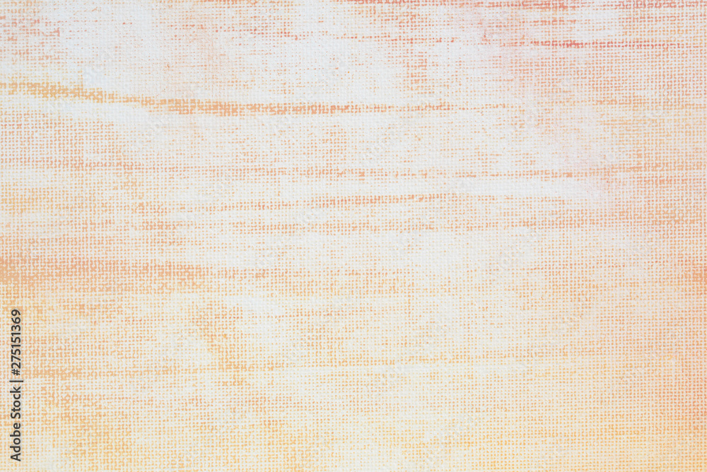 Wall mural orange and white painted on artistic canvas background texture