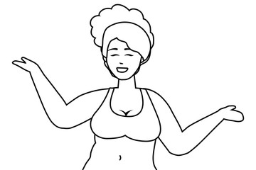 Woman avatar in underwear design