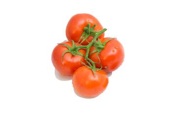 Fresh tomatoes on white background with clipping path, Isolated background