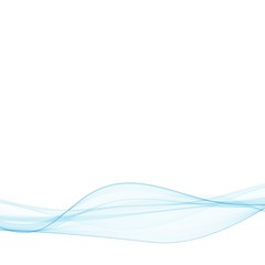 Abstract vector background, blue transparent waved lines. smoke wave.