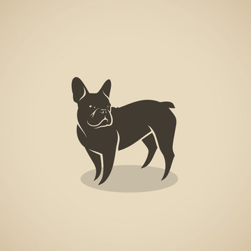 French bulldog icon - vector illustration