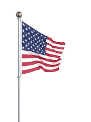 Waving USA flag. 3d illustration for your design. - Illustration