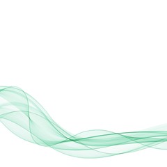 Green curves of the line. abstract vector background