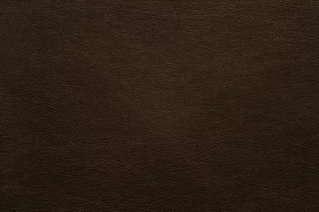 Deurstickers Dark brown faux leather with fine texture. © delobol